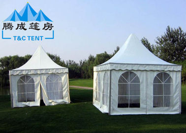 Periklanan Pagoda Tenda Partai Dengan Jendela PVC Putih / Tirai Tirai