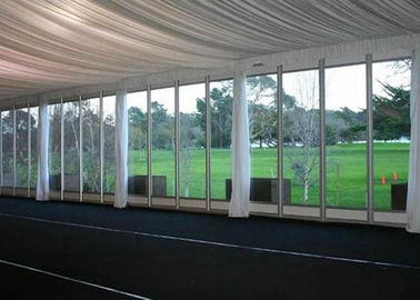Tugas Berat Waterproof Pvc Fabric Tiang Strech Tenda / Event Marquee Tenda Untuk 5 + Orang