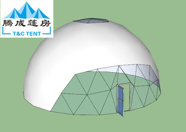 5M Diameter Baja Dan PVC Transparan Kubah Geodesik Bola Dirancang Untuk Acara Olah Raga Outdoor