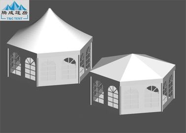 Tenda Pesta Canopy Bertingkat Multiside Komersial Dengan Penutupan Top Kain Putih 850g / sqm