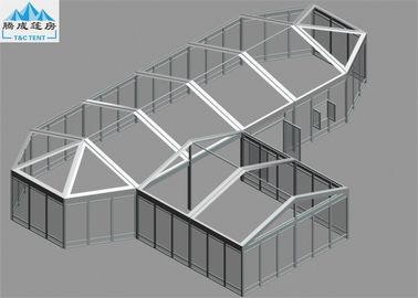 Tenda PVC Transparan atau Putih Besar Pagoda 6x6m / 6X17.2m Aluminium Frame