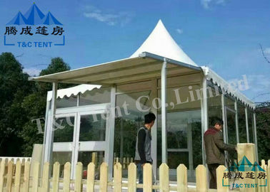 Galvanized Transparent Hotel Bel Tent Dengan Ukuran Dinding PVC Lembut / Dinding Kaca