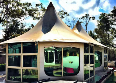 Outdoor Luxury House Hotel Bell Tent Dengan Struktur Profil Aluminium