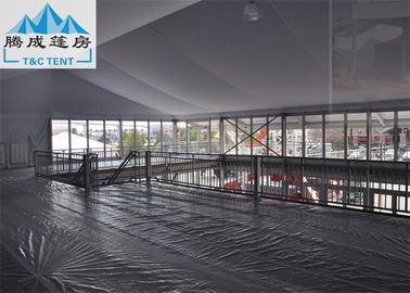 Double Decker Outdoor Exhibition Tent Struktur Kubus Dengan Pintu Kaca