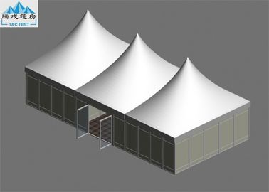 Tenda Gudang Besar Atap Putih, Bingkai Aluminium Colorful PVC Pagoda Dinding Tenda Gazebo Untuk Festival
