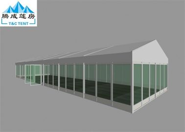 6X21M Luar Aluminium Bingkai Marquee Batal PVC Tent Dengan Kaca Dinding Dekorasi